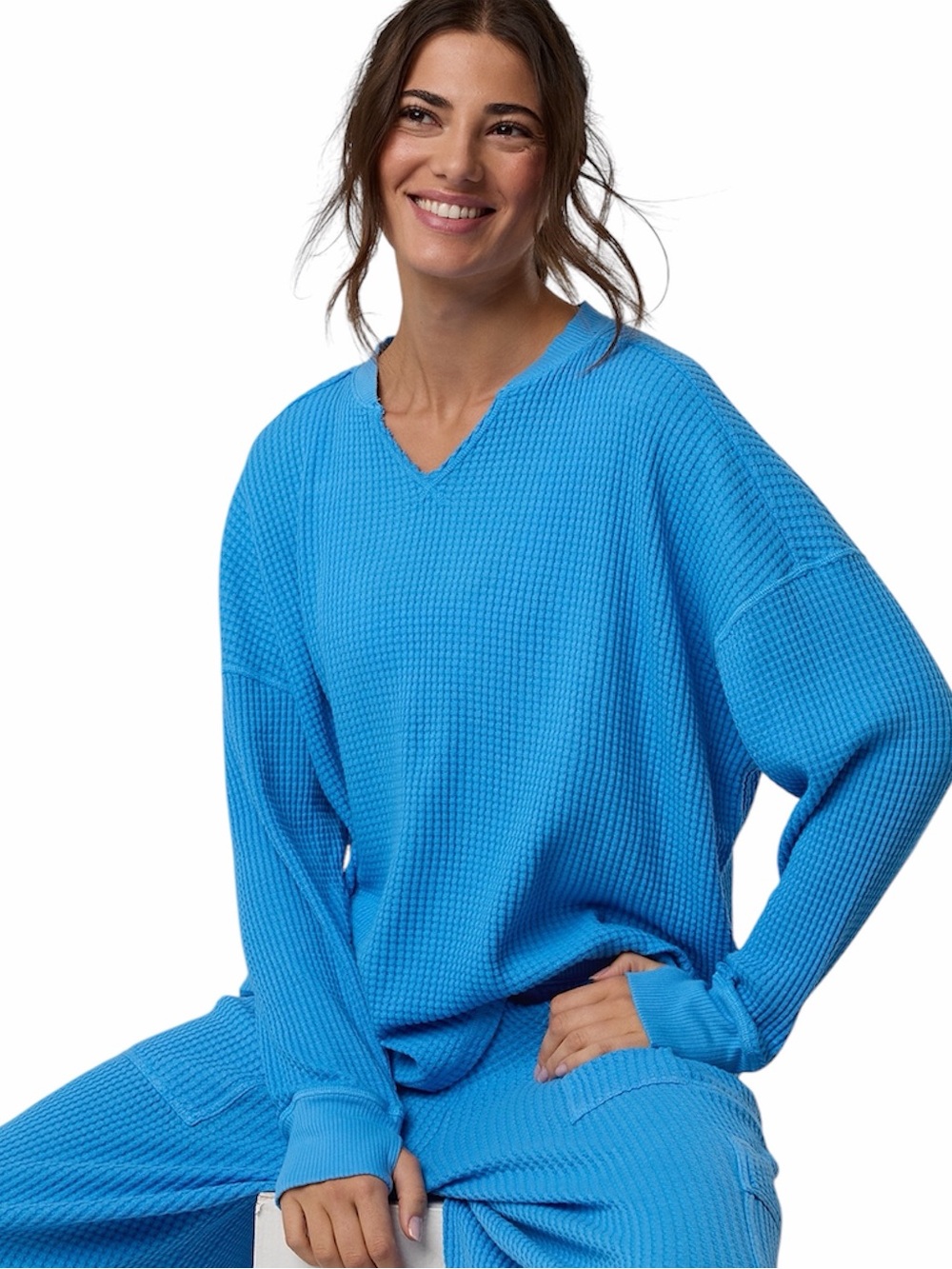 Aerie ($130) Offline Wow! Waffle 2 Piece Set (Shirt & Pants) - PTP 27-30 W 14-18